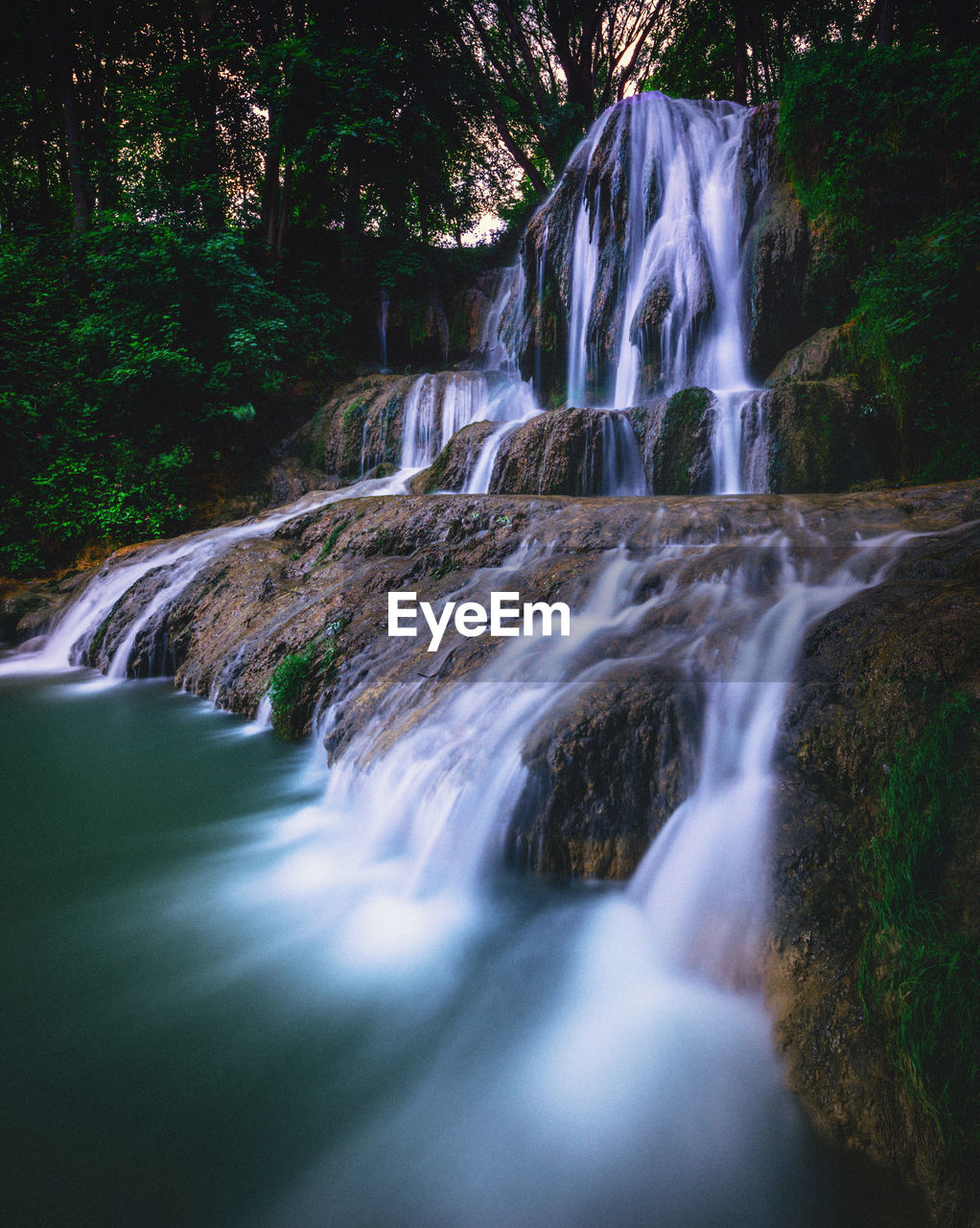 Waterfall during long exposure in slovakia, lucky village 