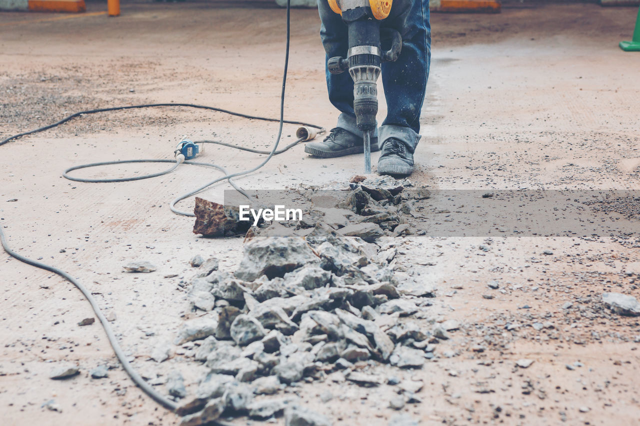 Project engineer, engineer and technician working on construction site