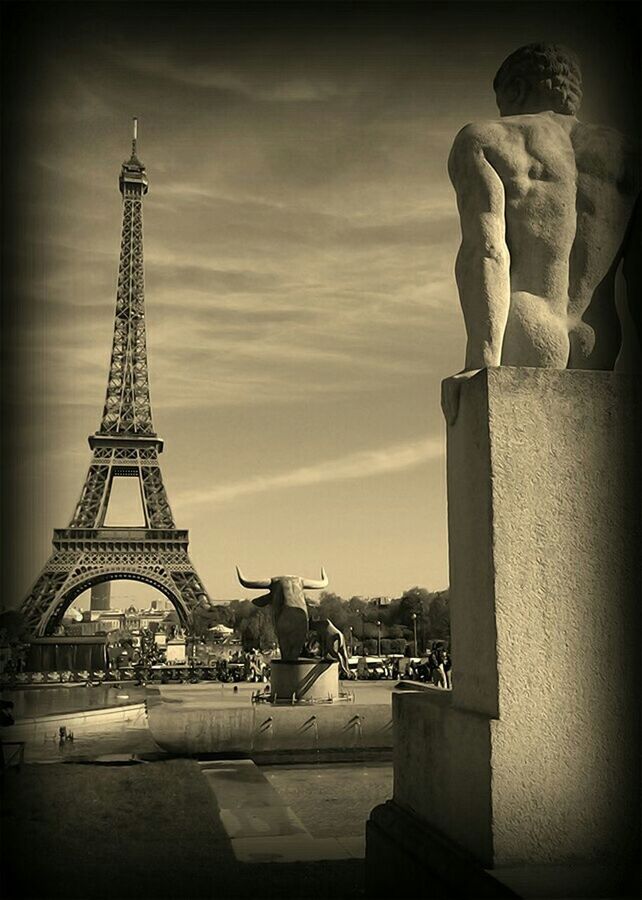 VIEW OF EIFFEL TOWER AGAINST SKY