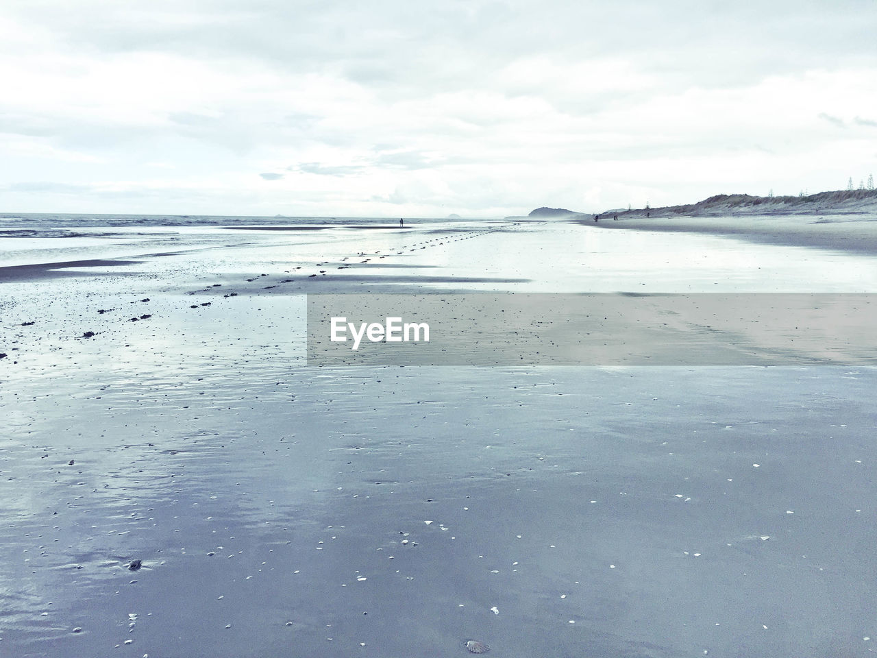 Scenic view of frozen sea against sky