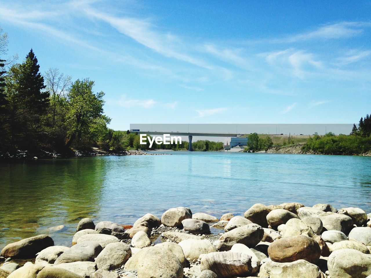 Scenic view of river against sky