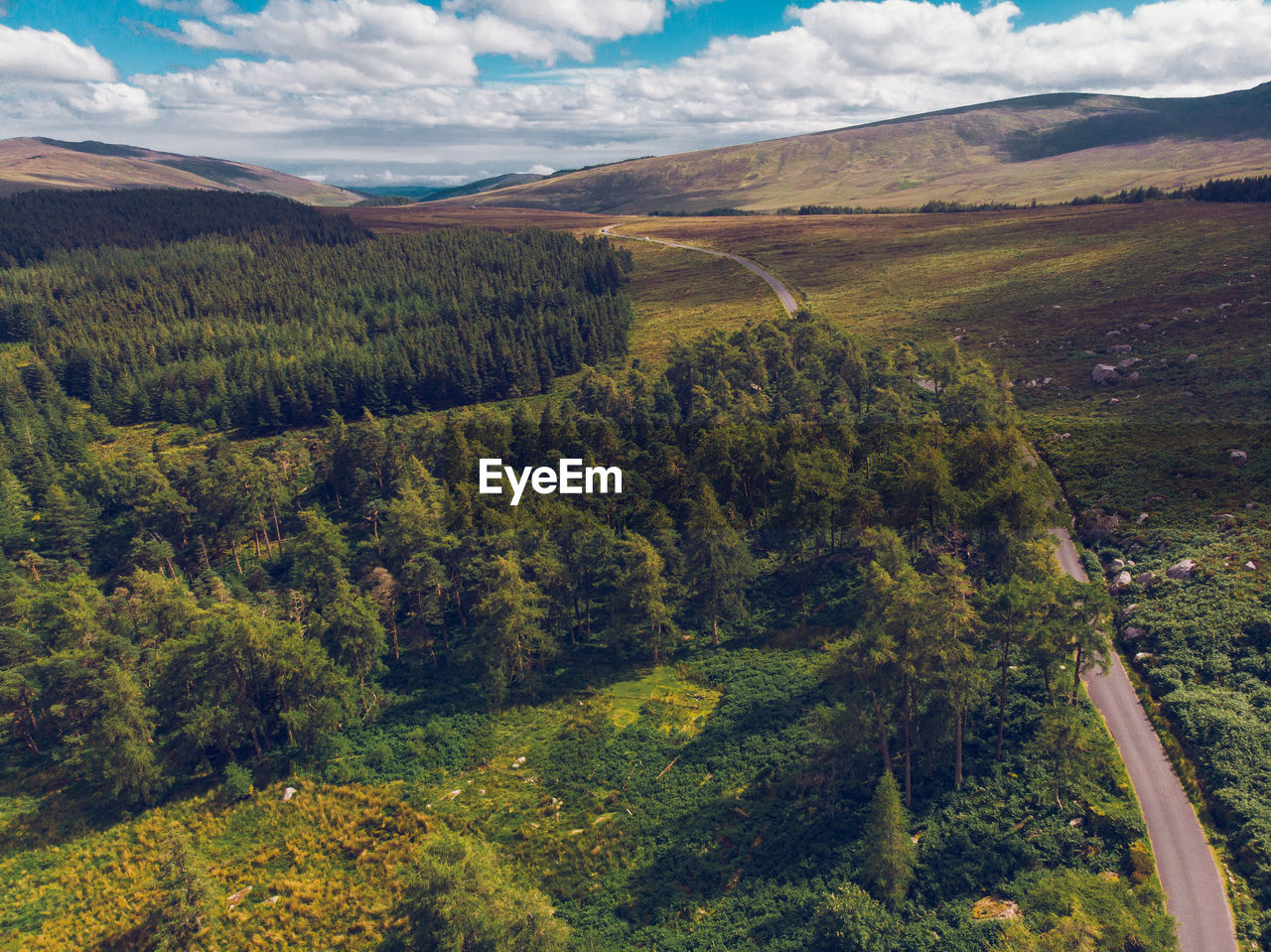 HIGH ANGLE VIEW OF LANDSCAPE AGAINST SKY