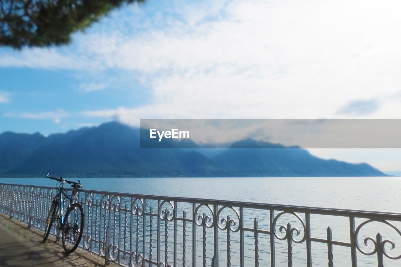 BICYCLE BY SEA AGAINST SKY