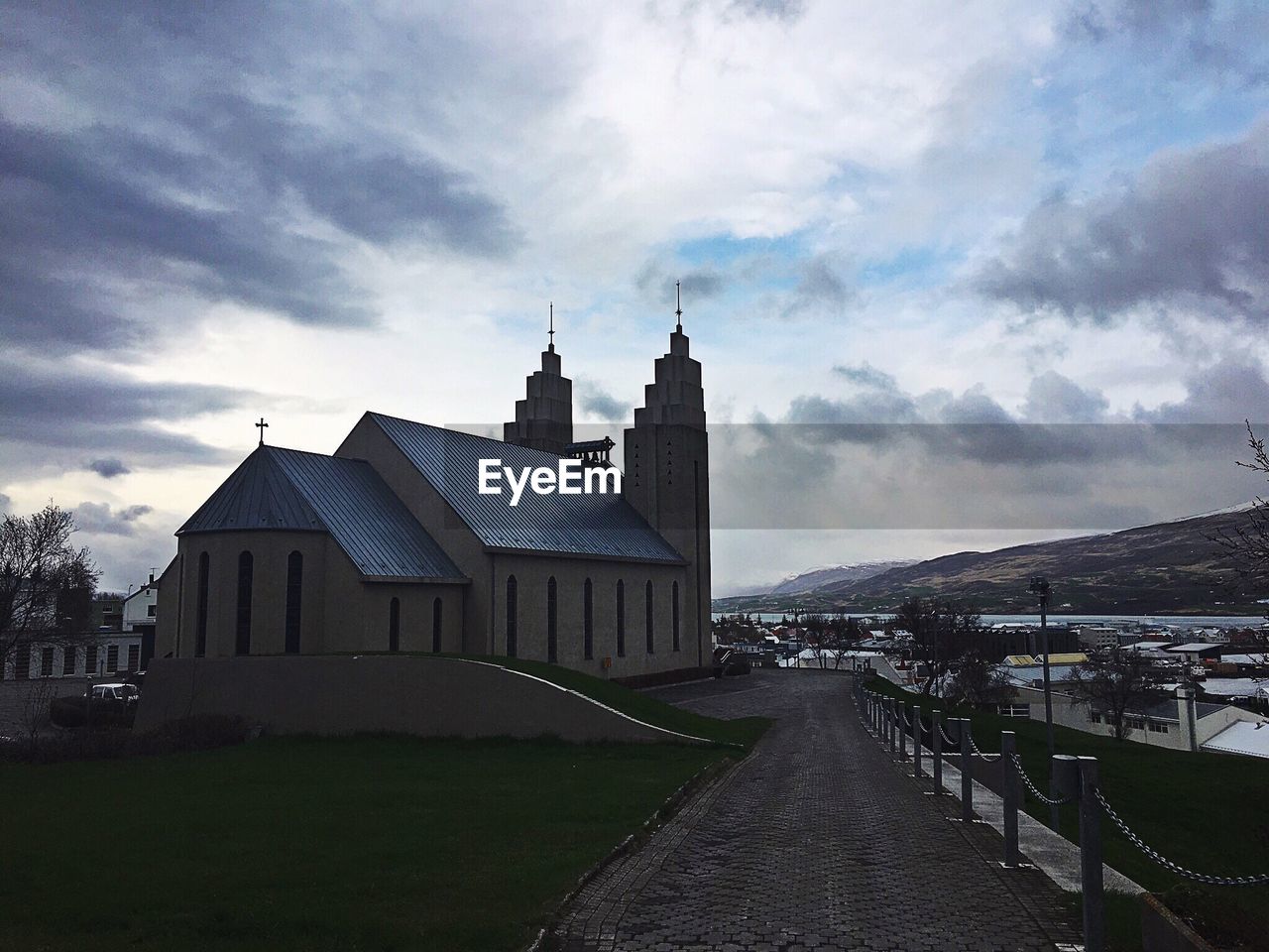 View of church against cloudy sky