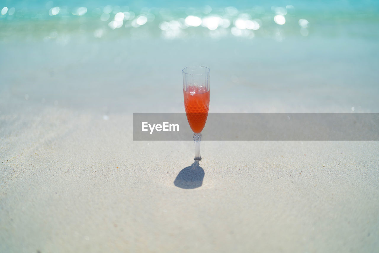 close-up of drink in glass on table