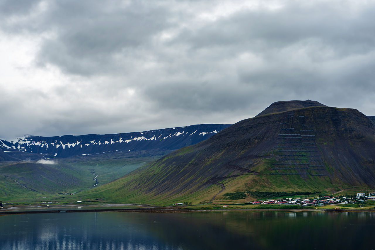 Lake of isafjordur in the north of iceland