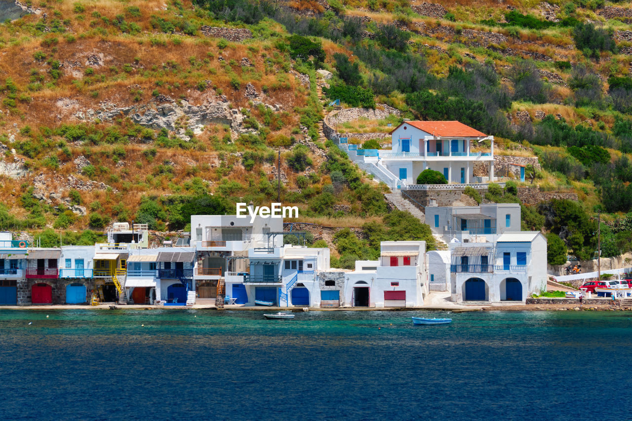 Greek fishing village klima on milos island in greece
