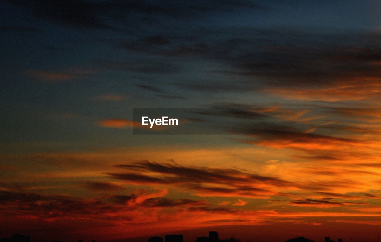 LOW ANGLE VIEW OF ORANGE SKY