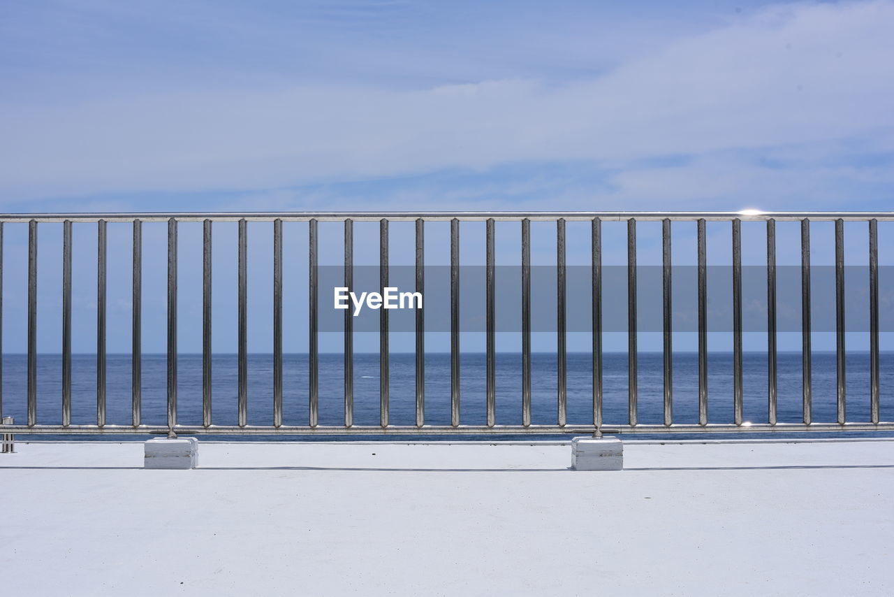 FENCE BY SEA AGAINST SKY