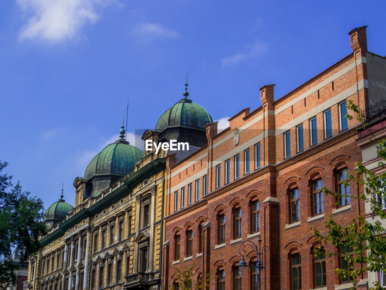 low angle view of buildings in city