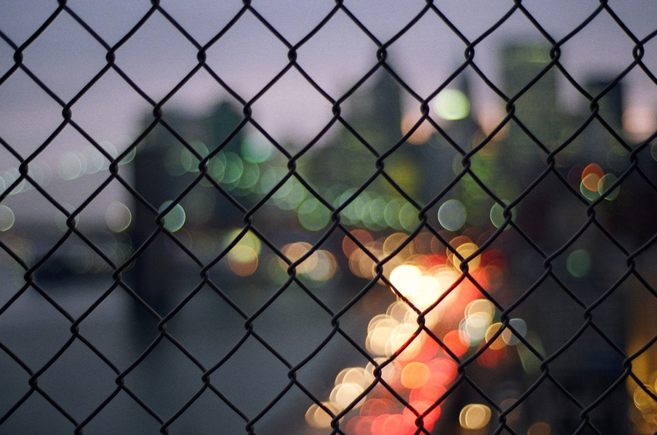 Full frame view of chainlink fence