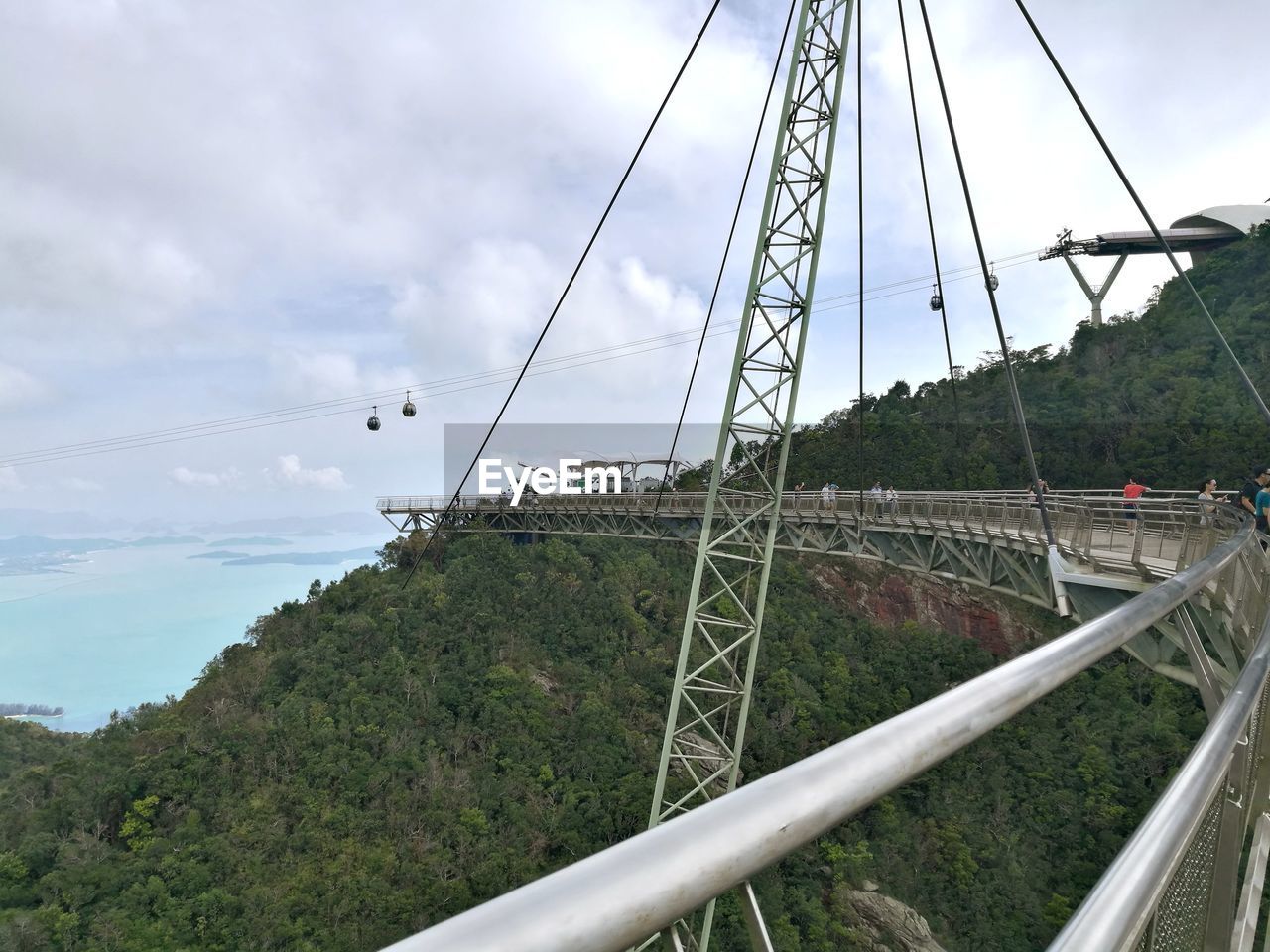 LOW ANGLE VIEW OF BRIDGE OVER TREES AGAINST SKY