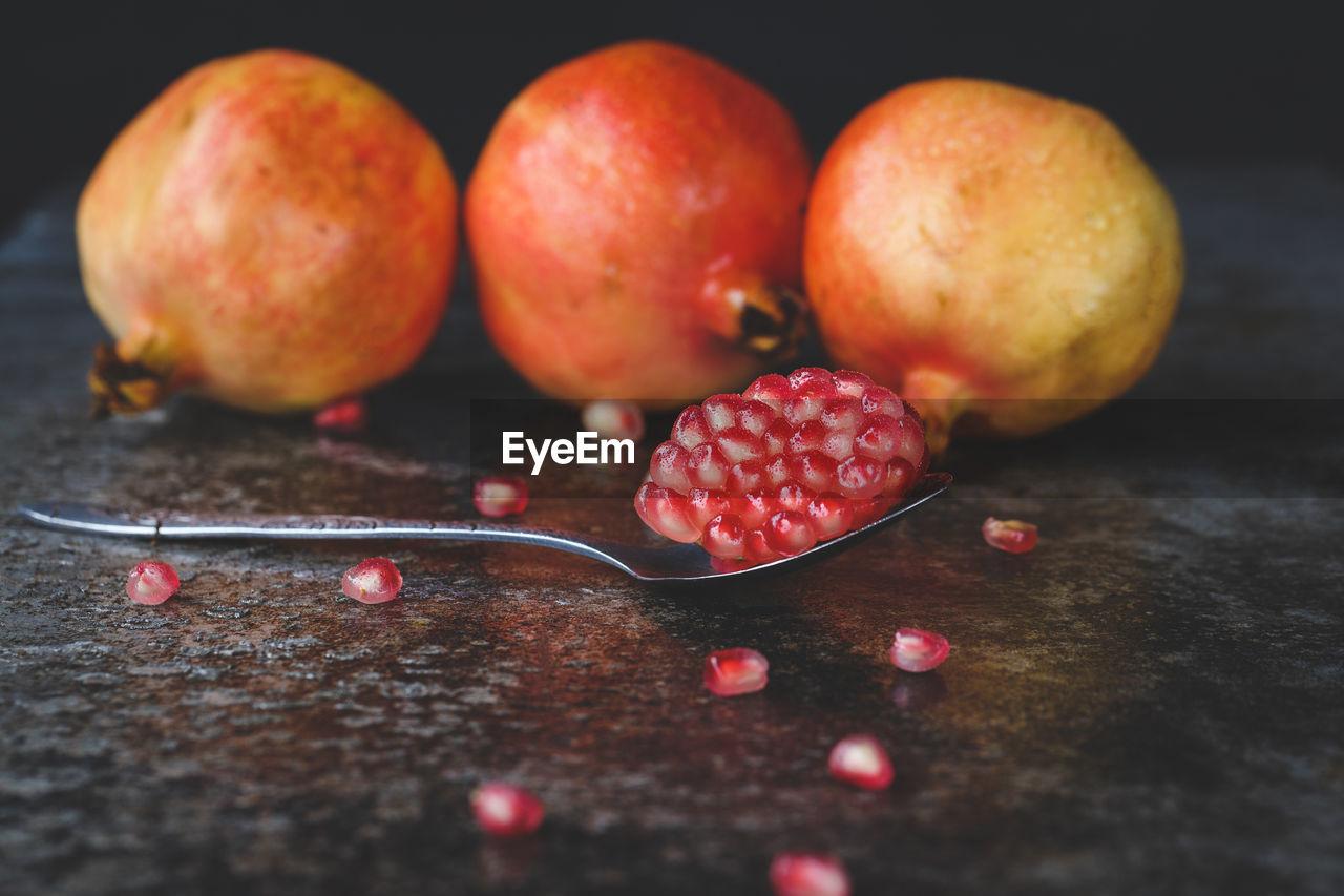 Close-up of pomegranate seed