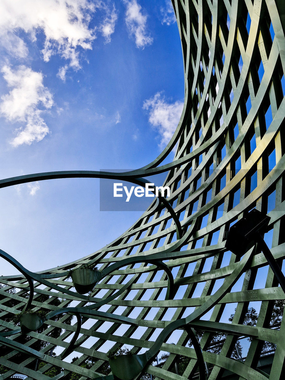 architecture, built structure, sky, cloud, building exterior, city, blue, building, low angle view, no people, nature, reflection, pattern, skyscraper, day, office building exterior, landmark, outdoors, metal, steel, office, alloy, line, glass, urban area