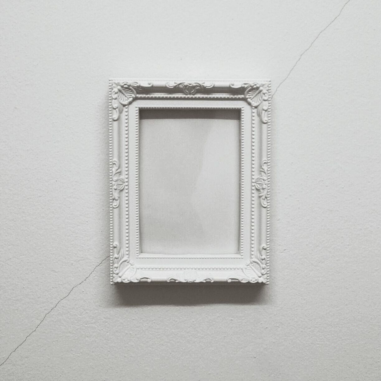 Frame on white wall