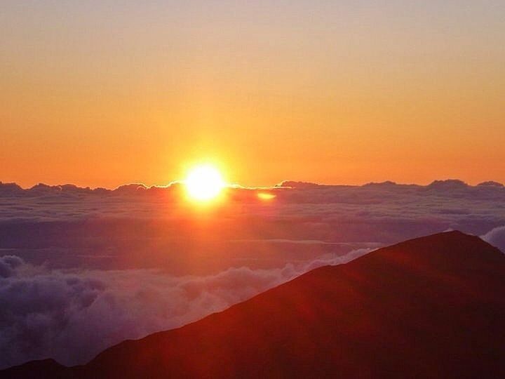 SUNSET OVER MOUNTAINS