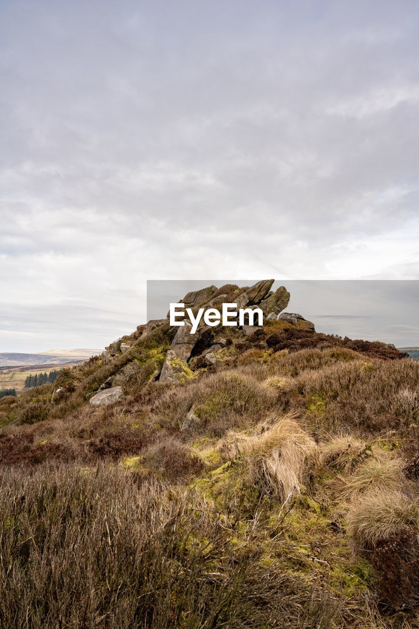 ROCK FORMATIONS ON LAND AGAINST SKY