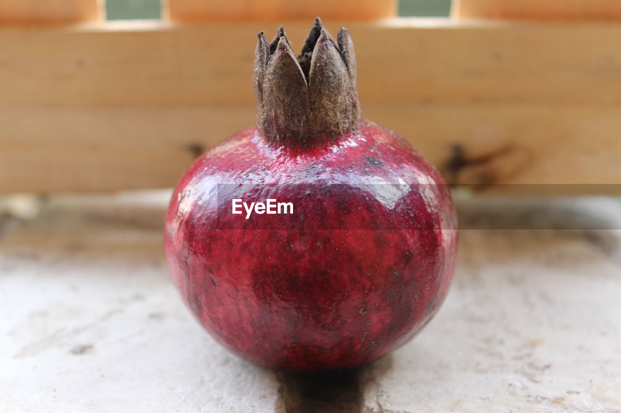 Close-up of apple on table