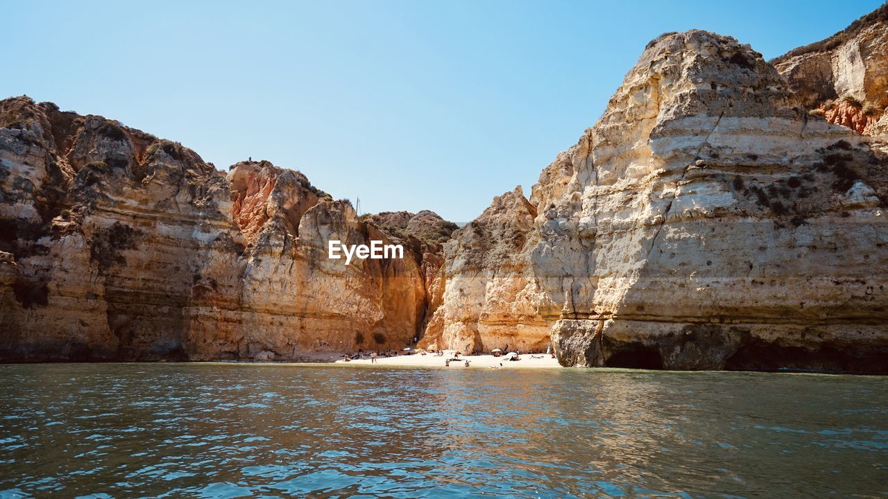 Rock formations in water