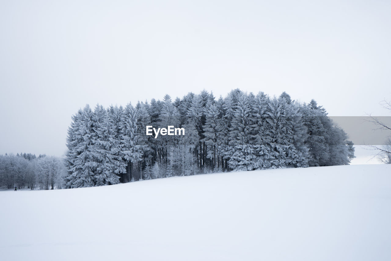 Scenic view of snow covered landscape