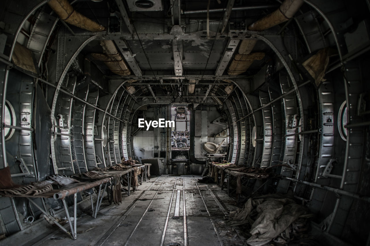 Interior of abandoned factory