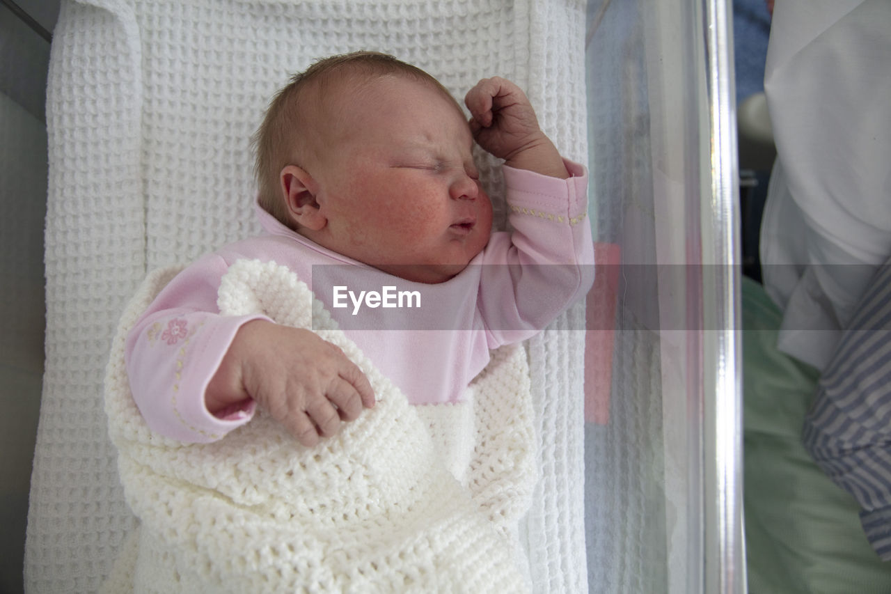 CUTE BABY SLEEPING IN BEDROOM