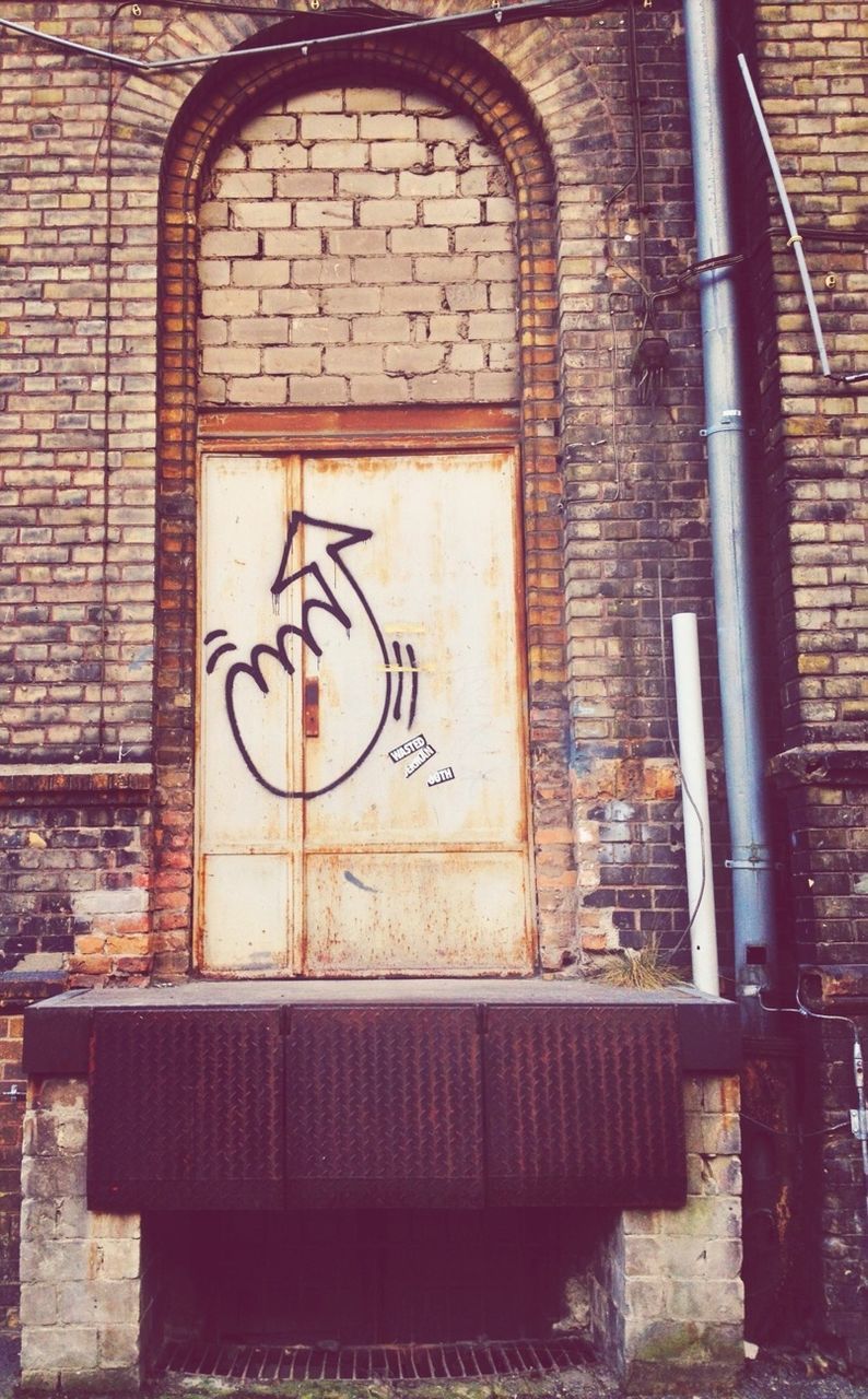 Graffiti on door