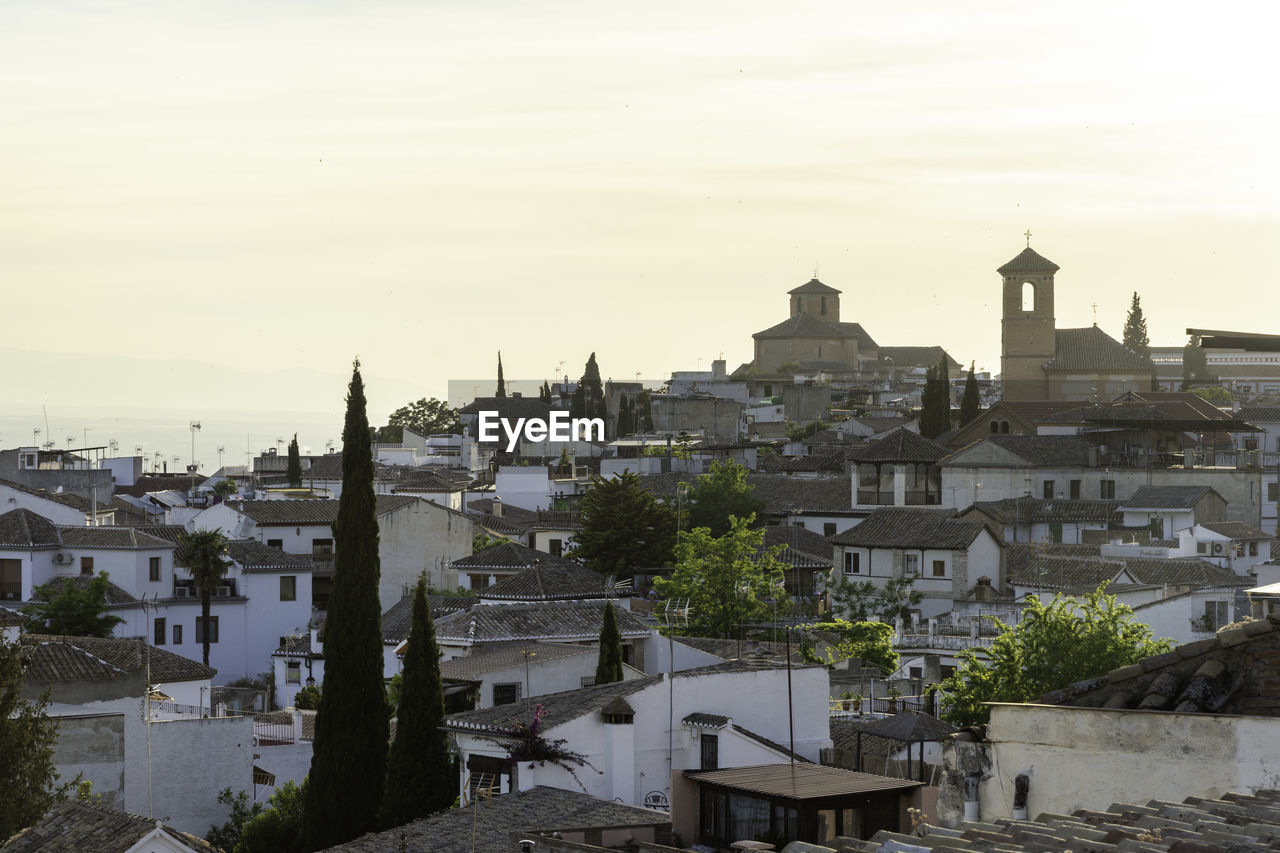 Rooftops of albaicín at dusk - granada, spain