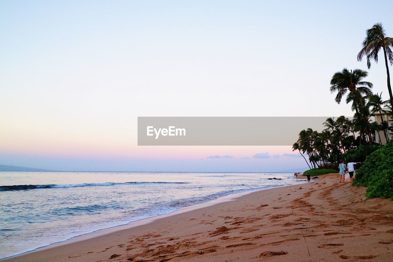 SCENIC VIEW OF BEACH DURING SUNSET