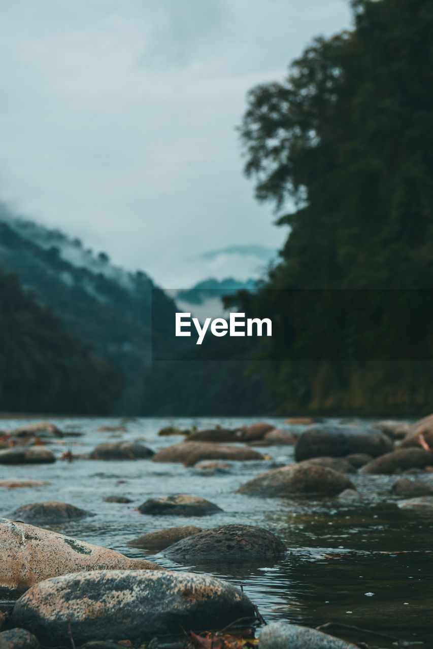 Scenic view of river against sky