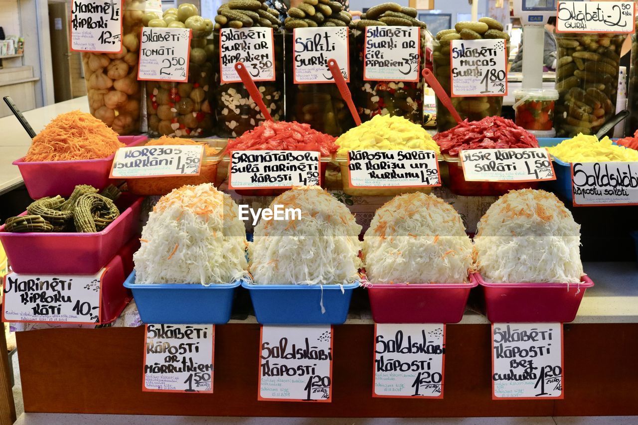 VARIOUS VEGETABLES FOR SALE AT STORE