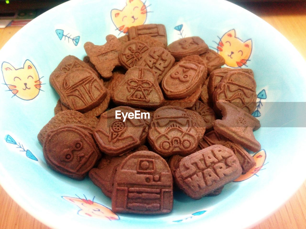 Close-up of cookies in plate