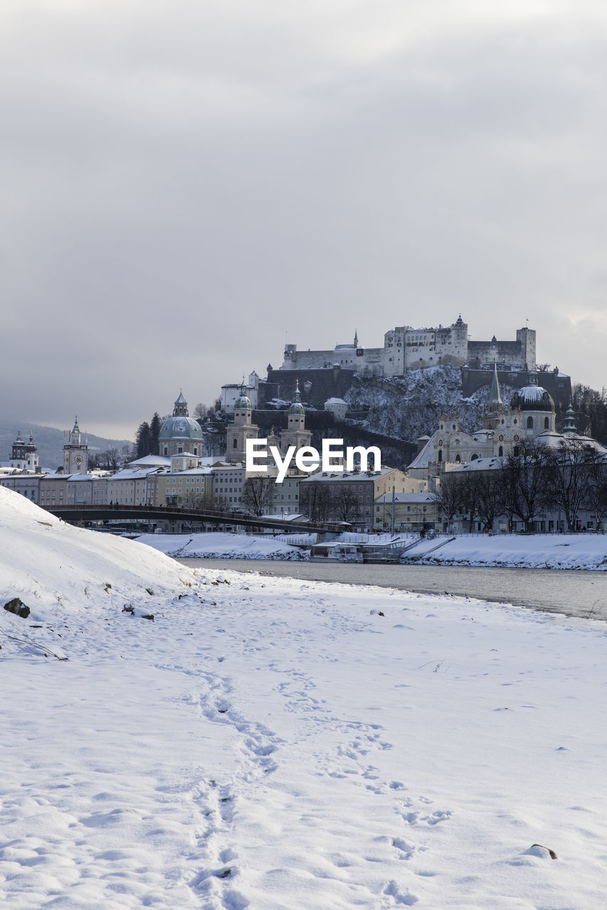 FROZEN RIVER AGAINST SKY