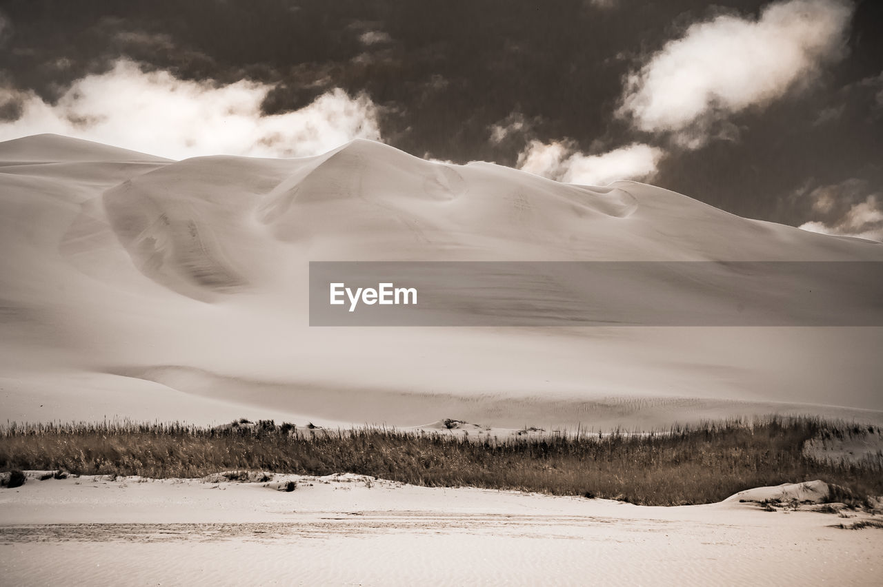 SCENIC VIEW OF SNOW COVERED MOUNTAIN AGAINST SKY