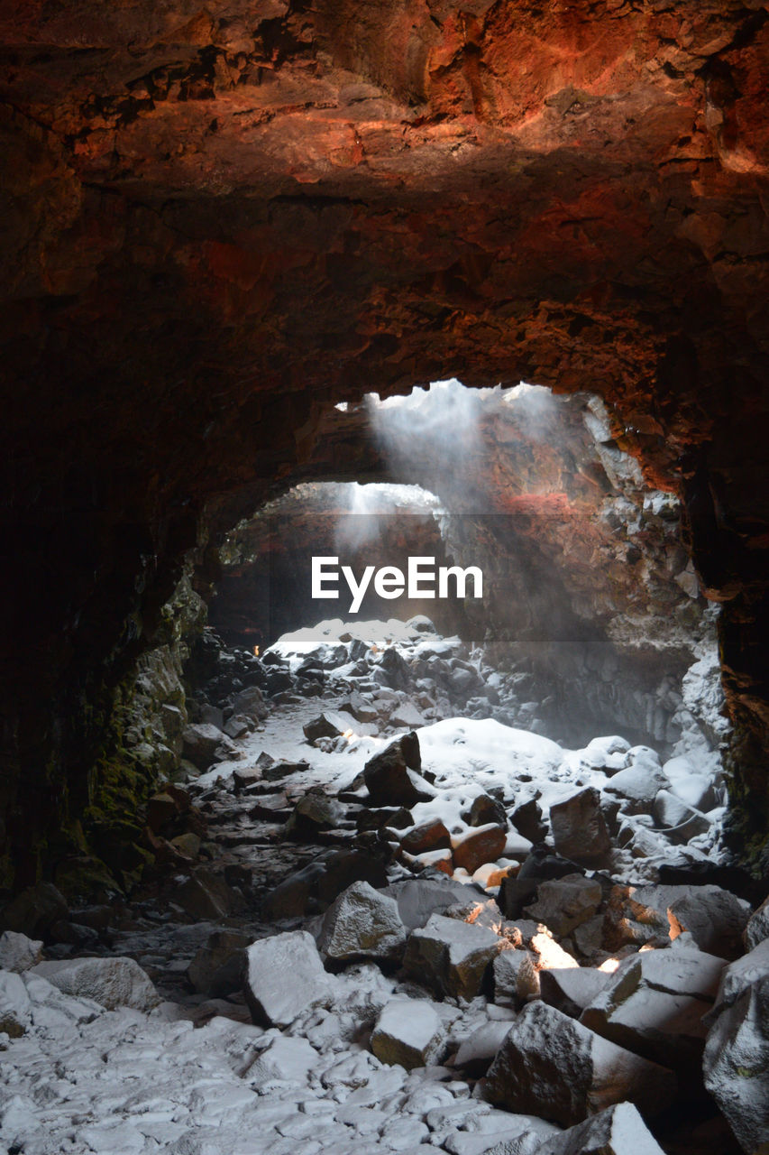 Rock formations in cave