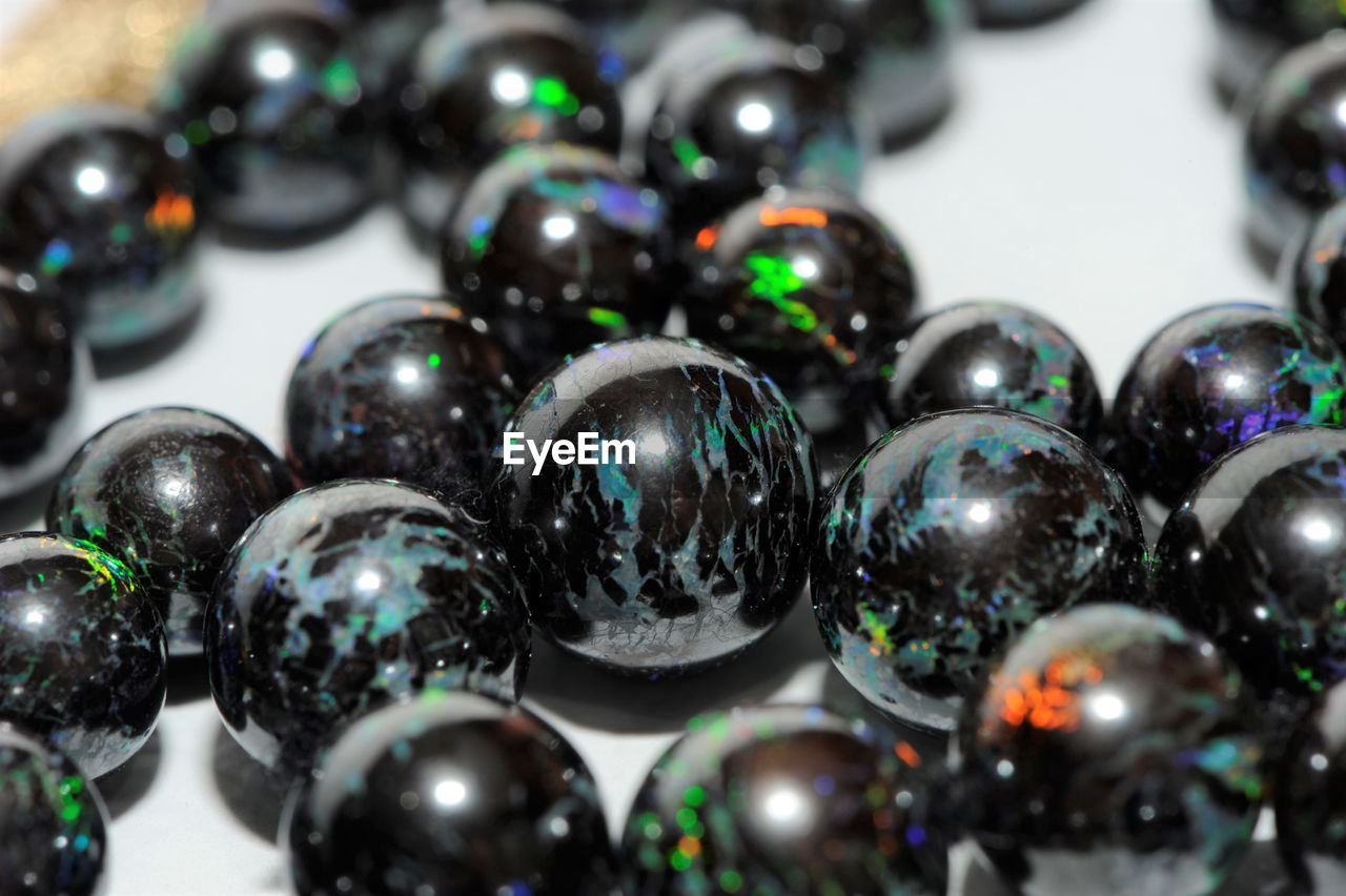 The worlds rarest black boulder opal beads. 