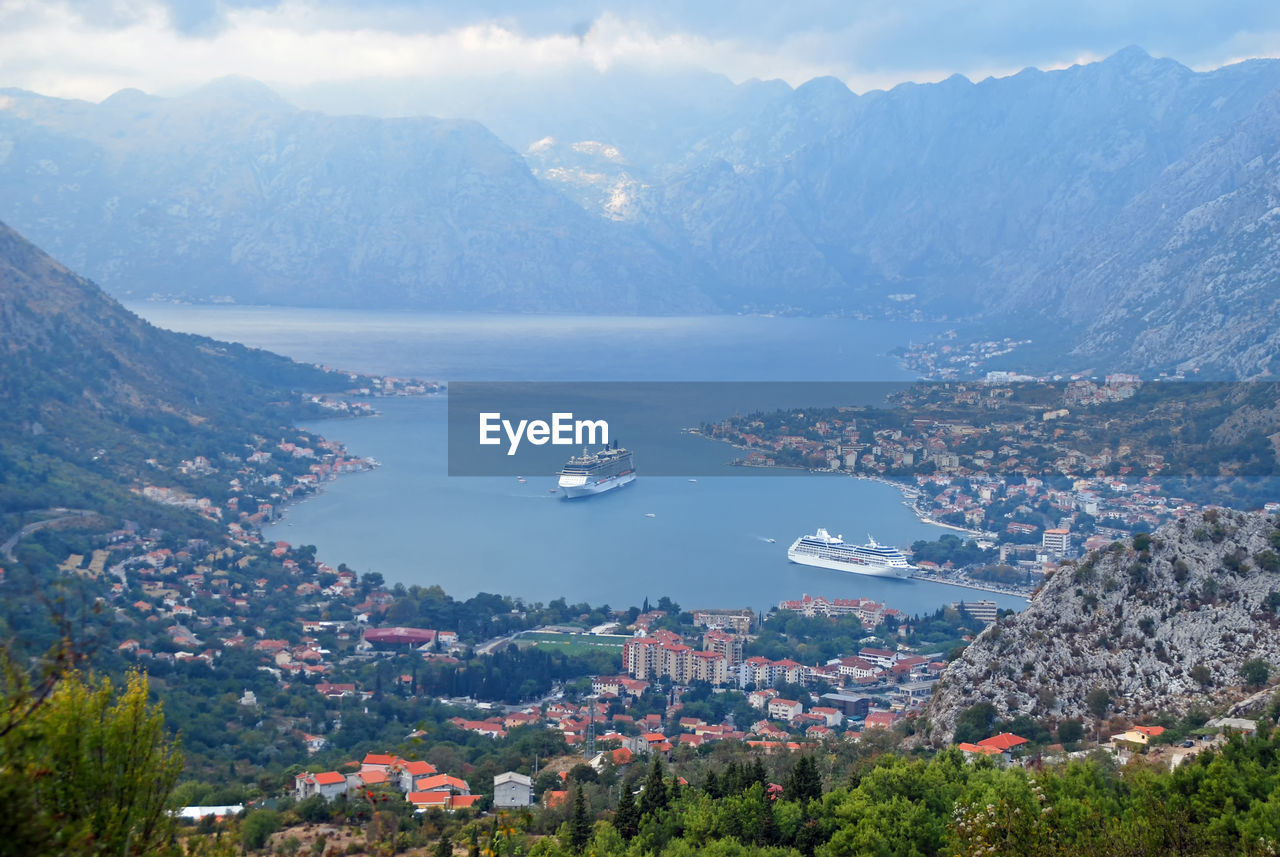 The beautiful scenery around kotor in montenegro