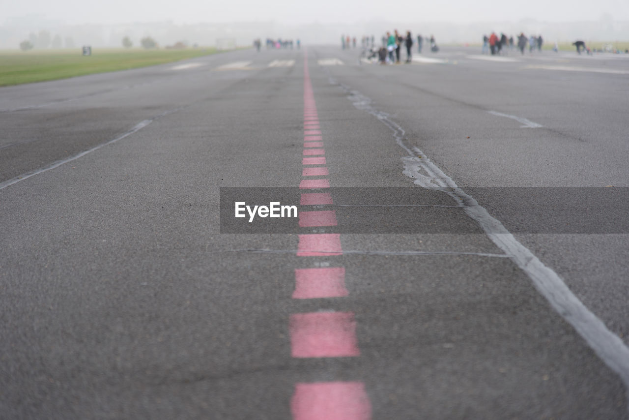 Close-up of zebra crossing