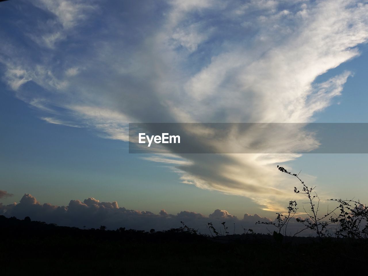 SILHOUETTE LANDSCAPE AGAINST SKY DURING SUNSET