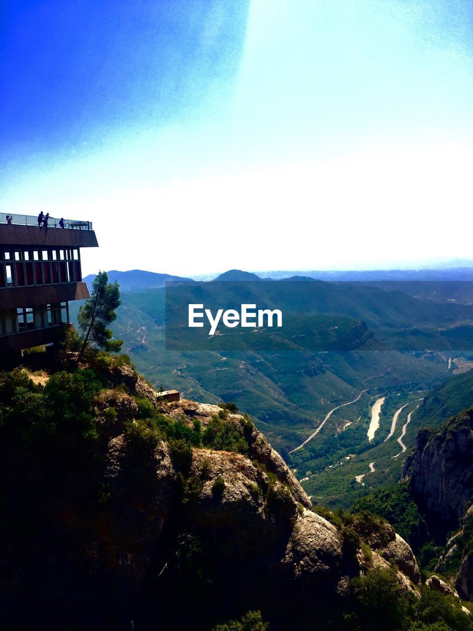 Scenic view of mountains against clear sky