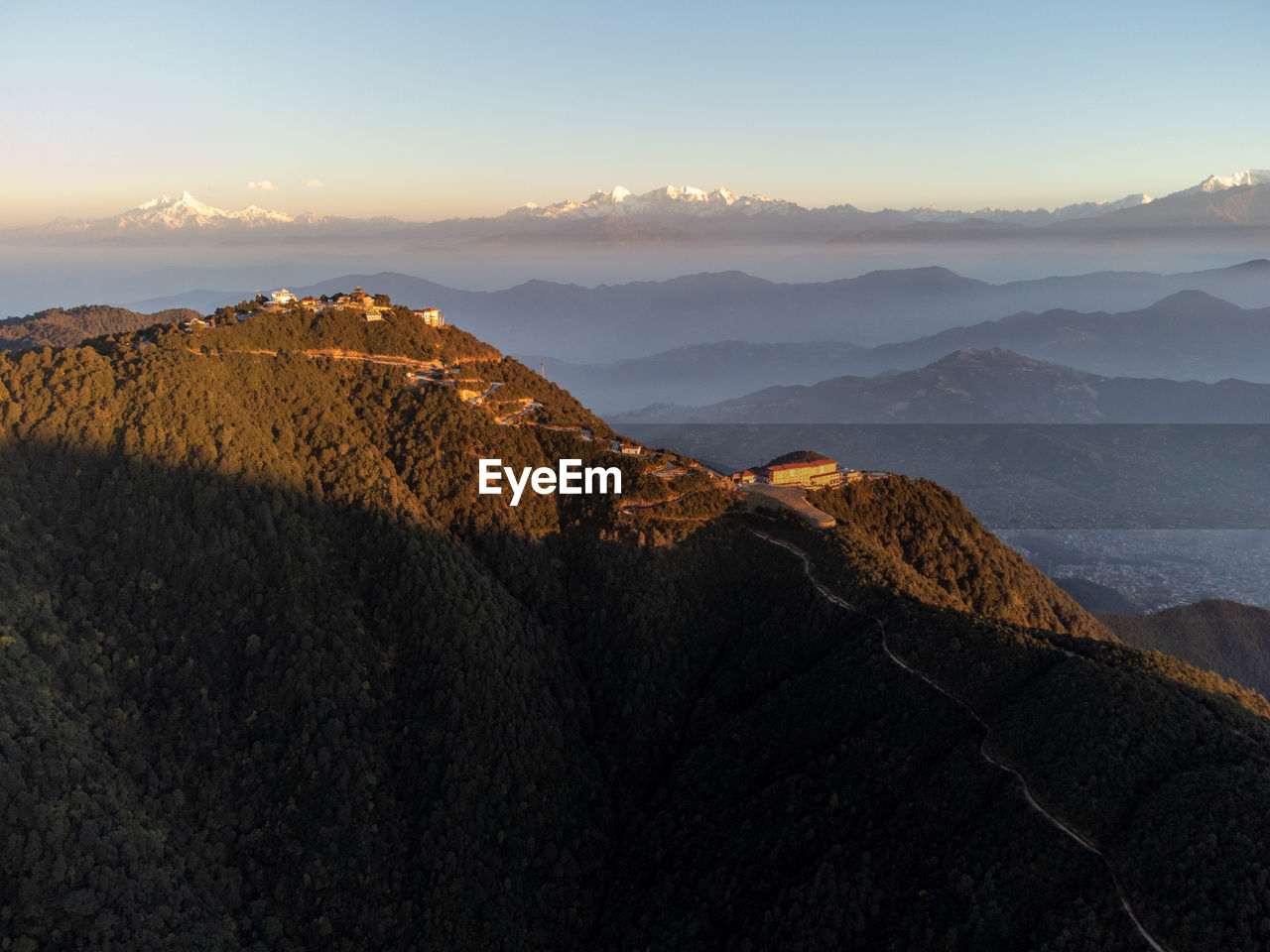 The chandragiri hills resort perched on the top of a mountain