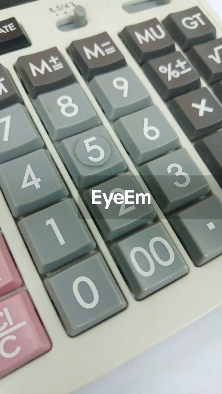 Cropped image of calculator