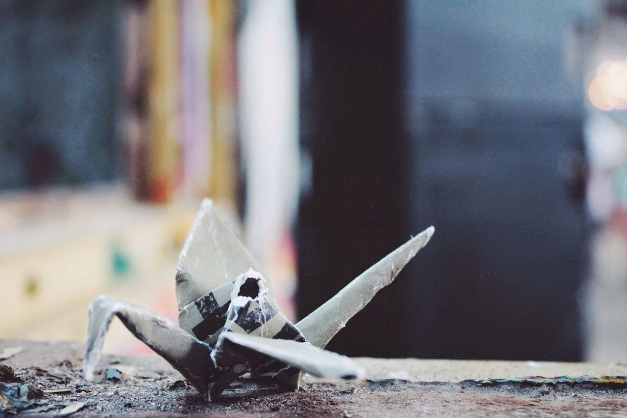 Close-up of paper craft on table