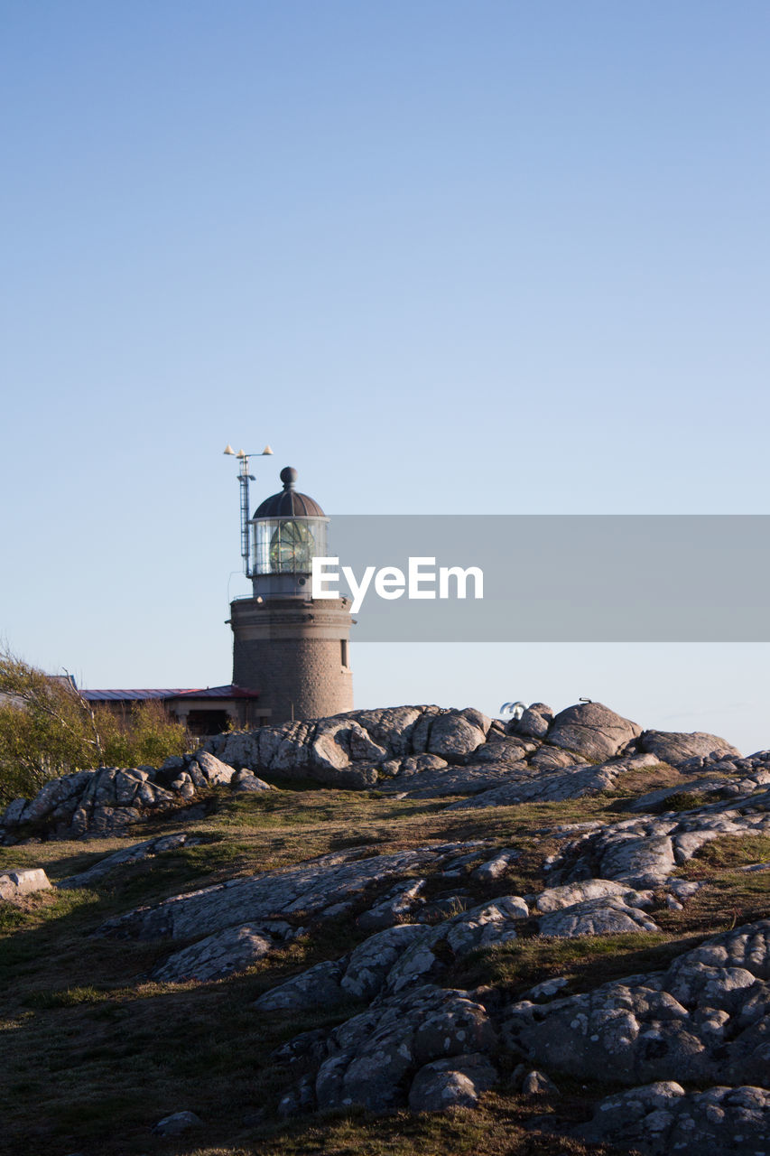 Lighthouse against clear sky