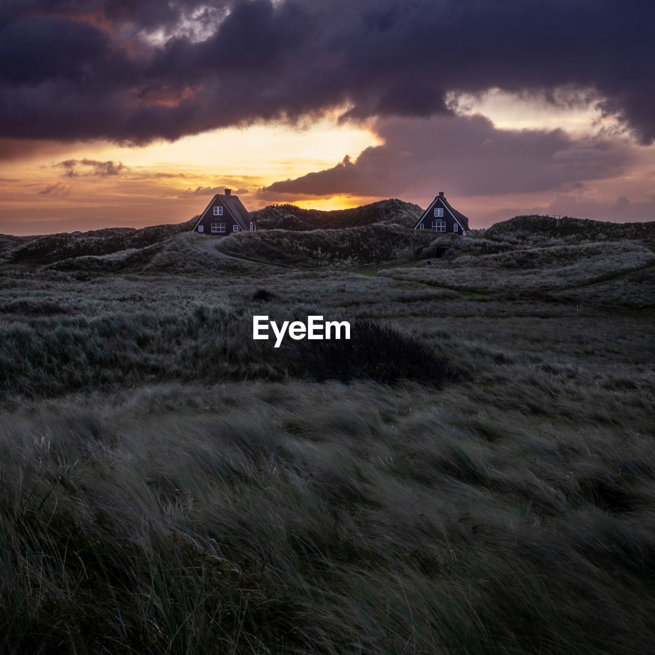 Sunrise at henne strand denmark