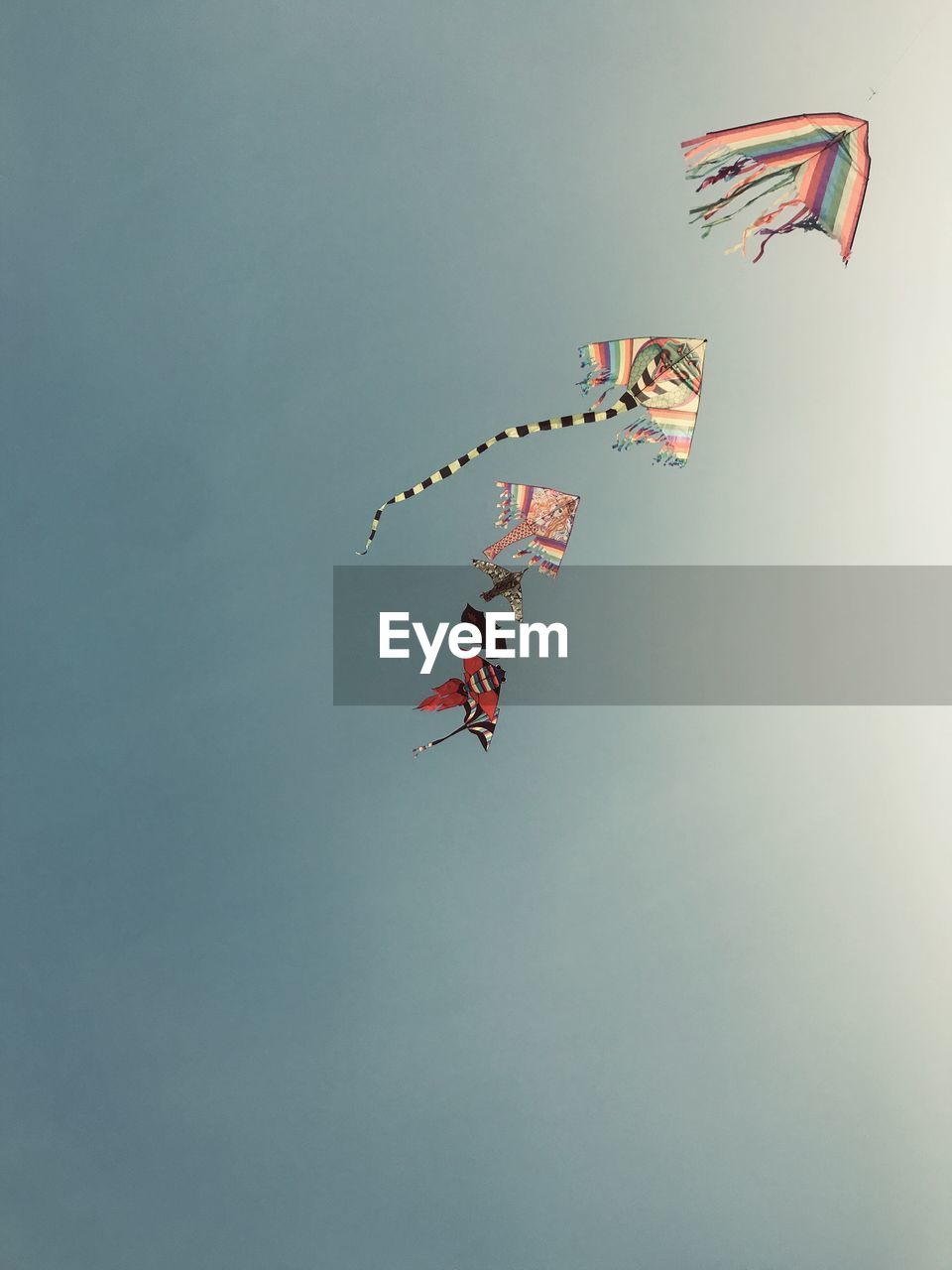 Low angle view of kite flying against sky