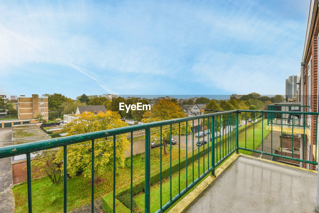 high angle view of bridge in city against sky