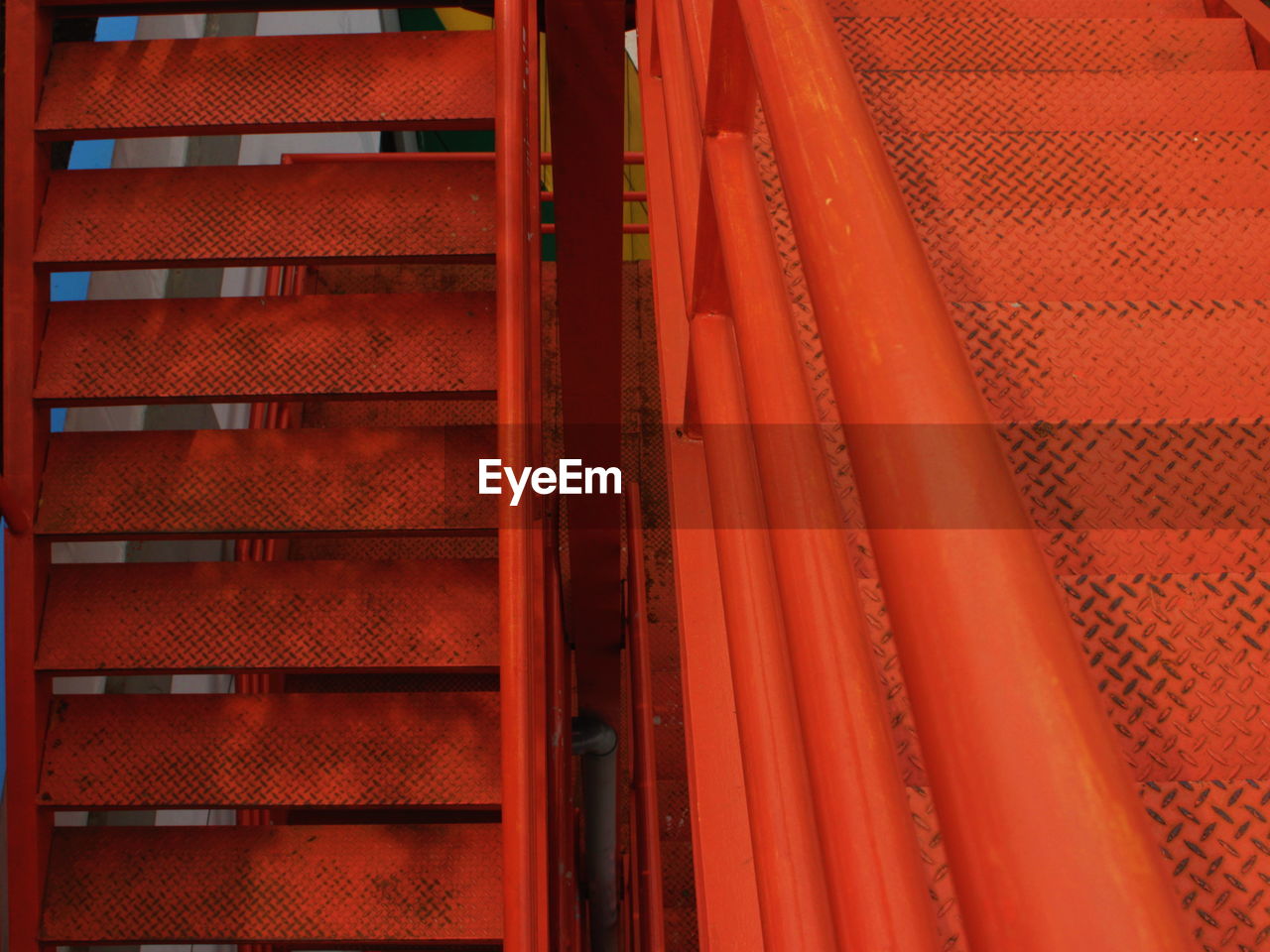Full frame shot of red stairway