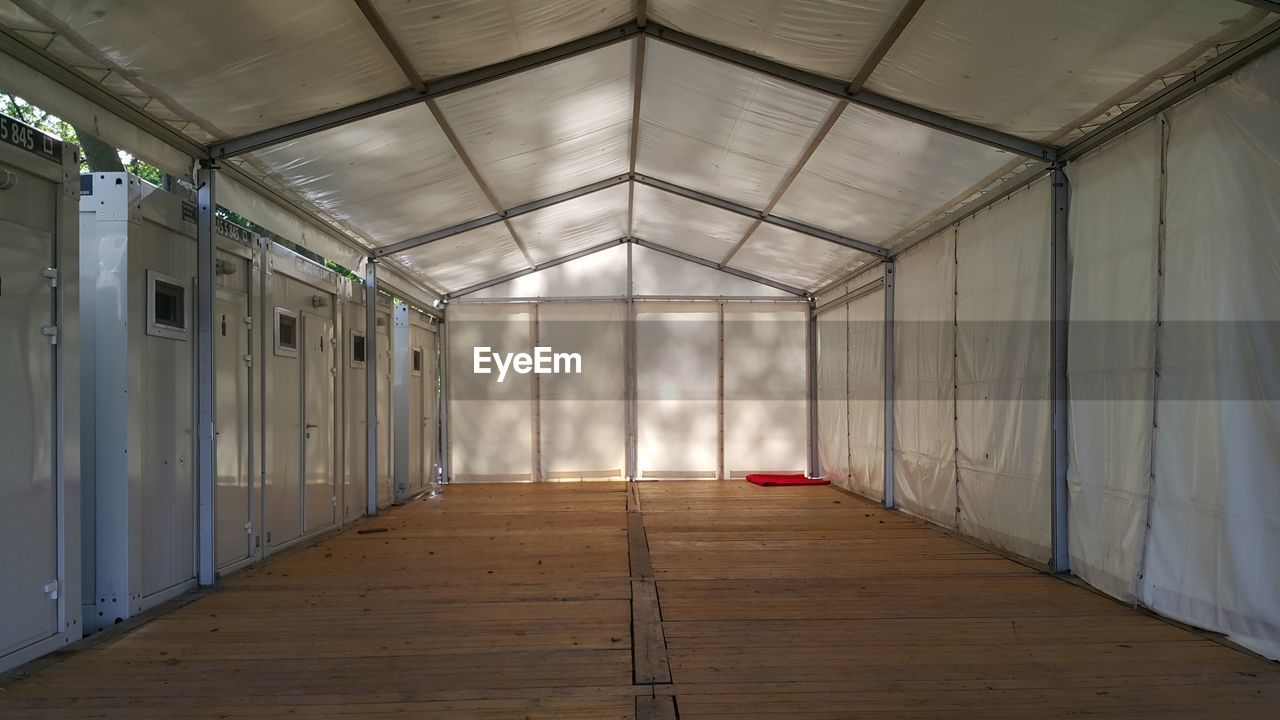Emty tent at summer festival
