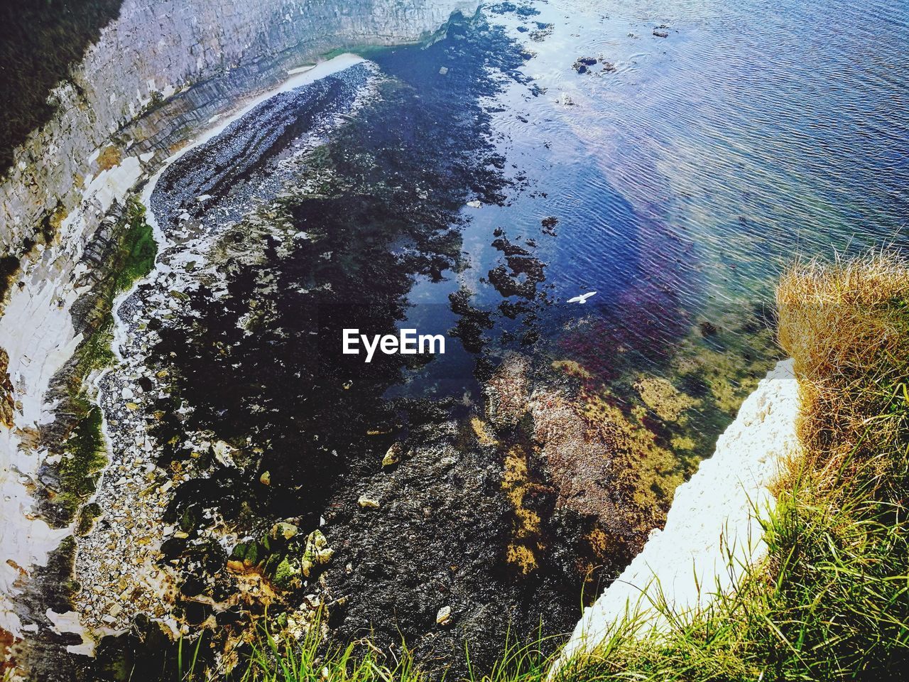 HIGH ANGLE VIEW OF SEA SHORE